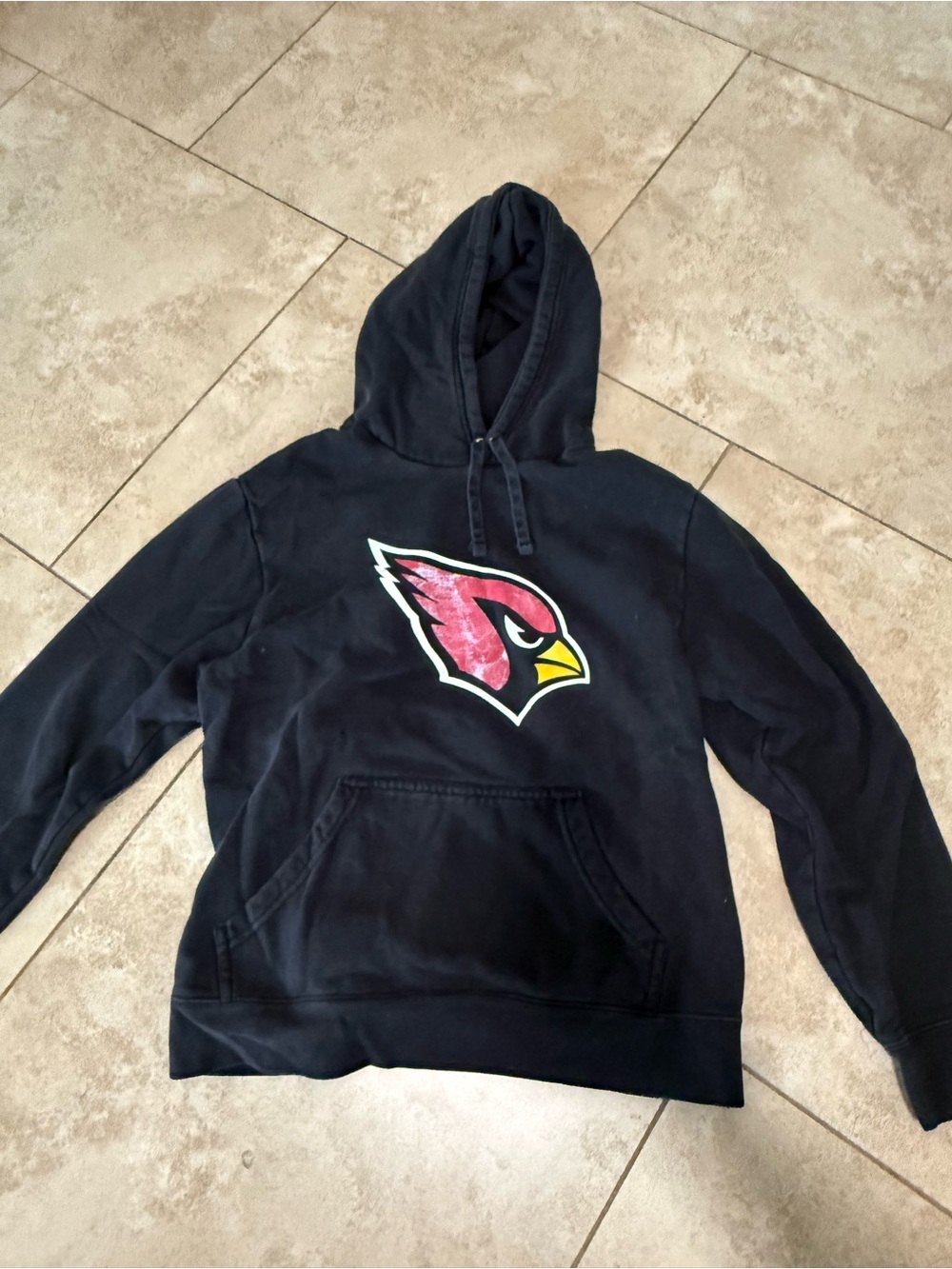 Fanatics Black Hoodie with Red Arizona Cardinals Logo